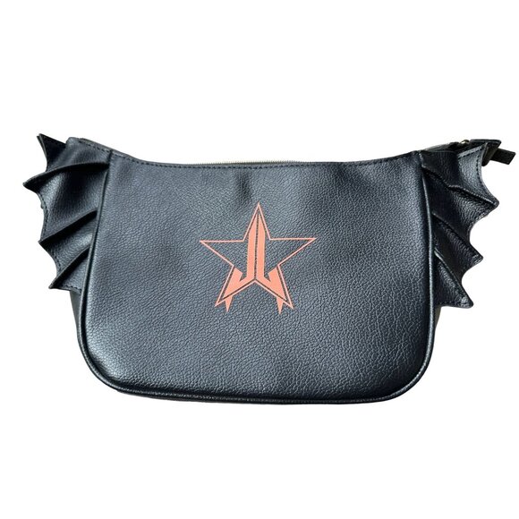 Jeffree Star Batwing Cosmetic Bag - Black with Red Logo and Batwings - Limited E - Picture 1 of 4